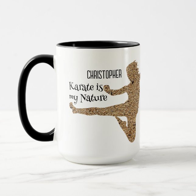 Japan Martial Arts Personalisiert Karate Silhouett Tasse (Links)
