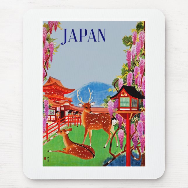 Japan mit Hirsch Mousepad (Vorne)