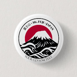 Japan Mount Fuji 富 山 Honshu Button