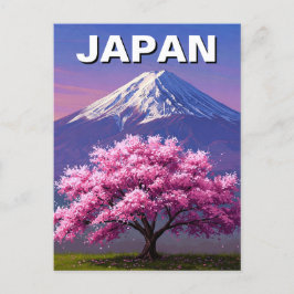 Japan Mount Fuji Fujisan Cherry Blüten Postkarte