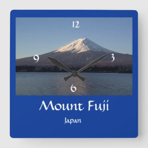 Japan - Mount Fuji Picture Wall Clock Quadratische Wanduhr