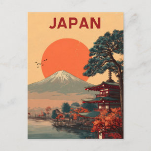 Japan Mount Fuji vintage Postkarte