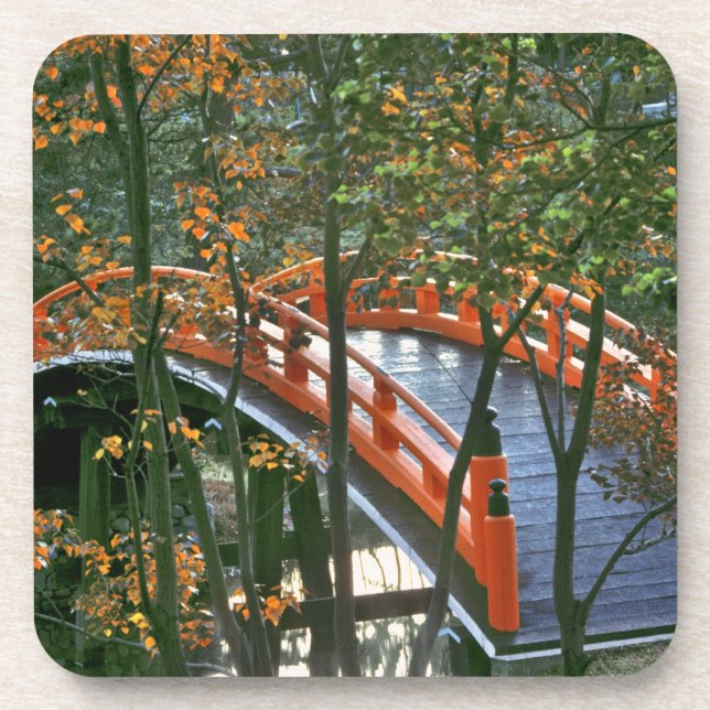 Japan, Nara Pref., Nara. Die Royal Bridge leuchtet Untersetzer (Vorderseite)