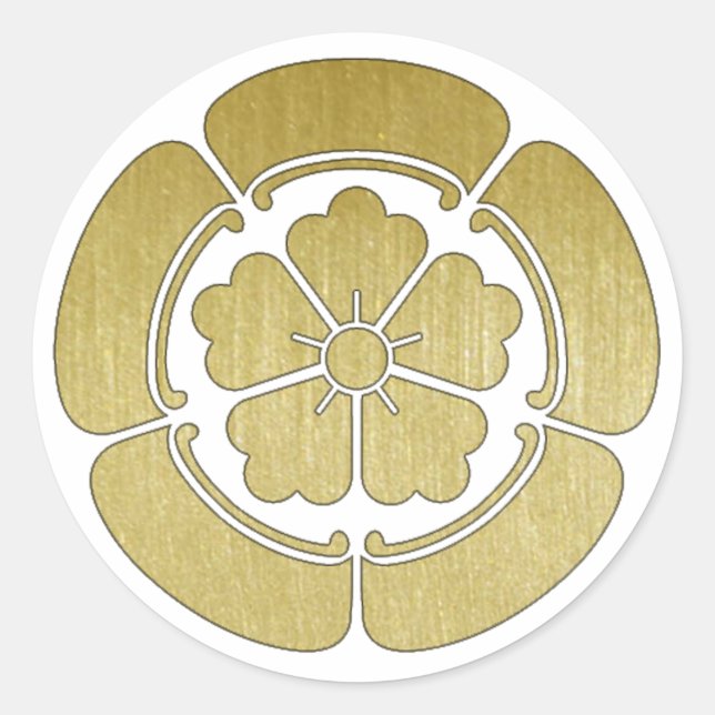JAPAN NobunagaOda mokkomon Syougun Cool Runder Aufkleber (Vorderseite)