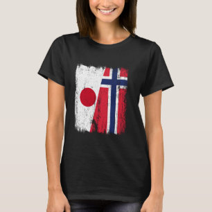 Japan Norwegen Halbflagge Japanische Norwegische A T-Shirt
