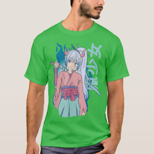Japan Oni Demon Girl Katana Manga Anime Art T-Shirt