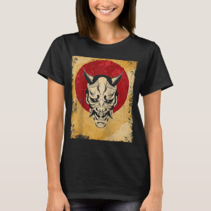 Japan Oni Mask Fighter Japanischer Retro Raglan T-Shirt