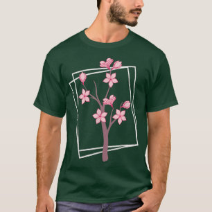Japan Pink Blume Blossom Japanischer Kirschblossom T-Shirt