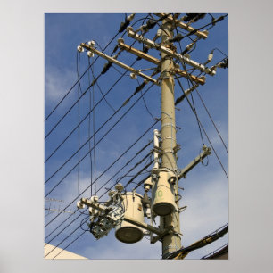 JAPAN POWER UTILITY POLE POSTER