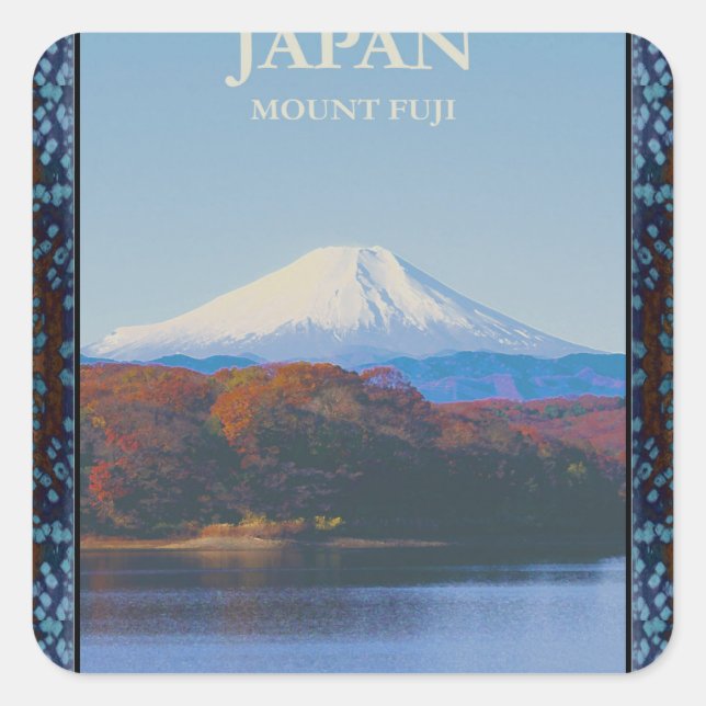 Japan Quadratischer Aufkleber (Vorderseite)