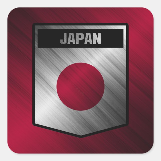 Japan Quadratischer Aufkleber (Vorderseite)