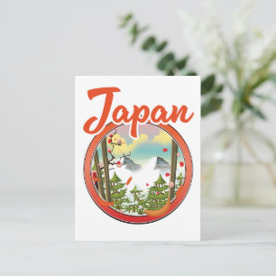 Japan Reise Logo Einladungspostkarte