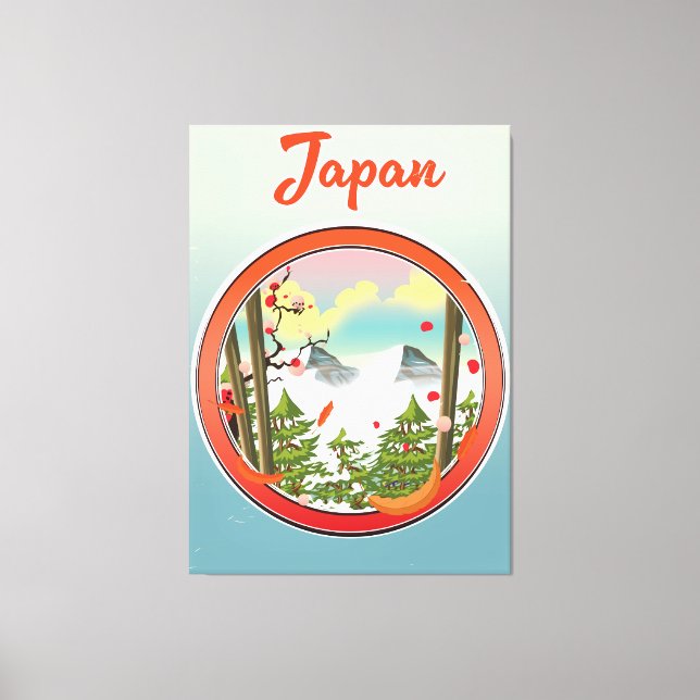 Japan Reiselogo Leinwanddruck (Vorderseite)