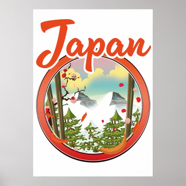 Japan Reiselogo Poster (Vorne)