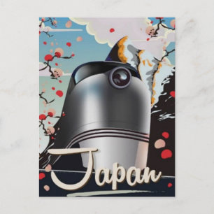 JAPAN Reisen im Vintage-Stil Postkarte