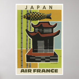 Japan Reiseplakat Japanische Kunst Guy Georget Dru Poster