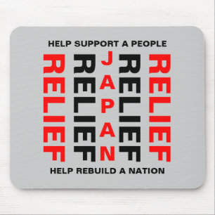 JAPAN RELIEF HILFT, EINEN MENSCHEN ZU UNTERSTÜTZEN MOUSEPAD