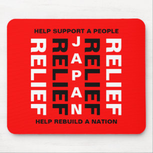 JAPAN RELIEF HILFT, EINEN MENSCHEN ZU UNTERSTÜTZEN MOUSEPAD
