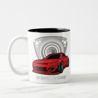 Japan Rotary Mazda RX7 BRAAP Zweifarbige Tasse