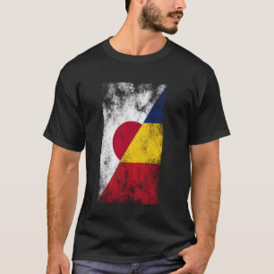 Japan Rumänien Flaggen - Japanisch - Rumänisch T-Shirt