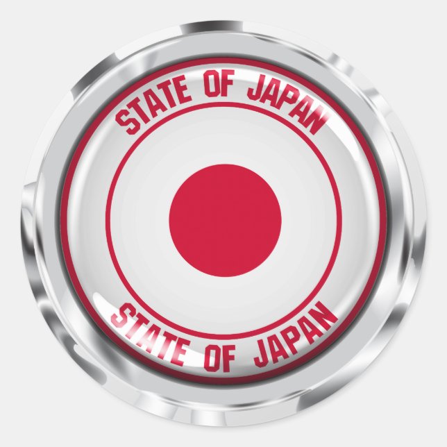 Japan-Runde Runder Aufkleber (Vorderseite)