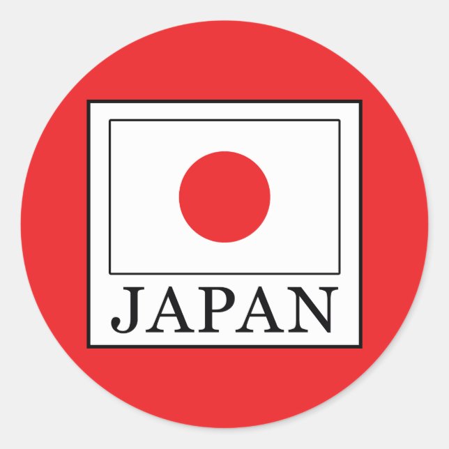 Japan Runder Aufkleber (Vorderseite)