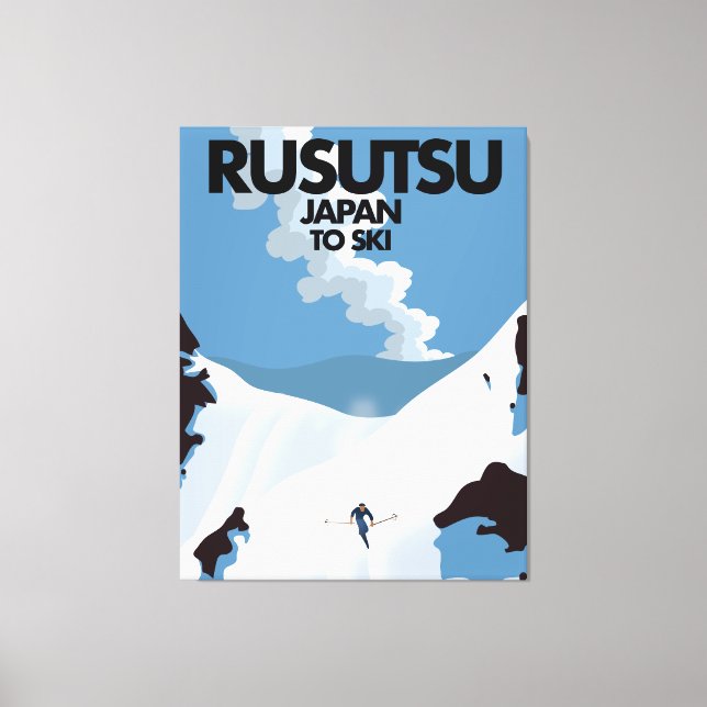 Japan Rusutsu Skiausdruck Leinwanddruck (Vorderseite)
