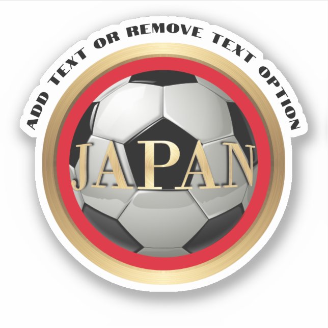 Japan Soccer Ball Sports Aufkleber (Vorderseite)