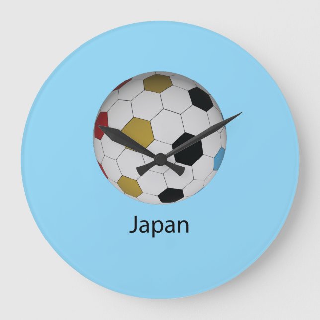Japan Soccer Große Wanduhr (Vorderseite)