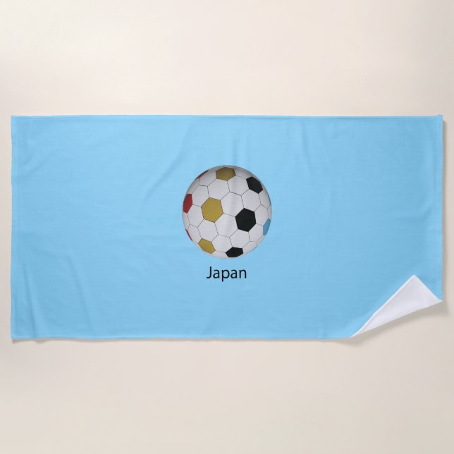 Japan Soccer Strandtuch (Vorderseite)