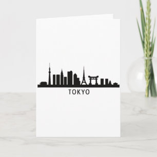 Japan Stadtlandschaft Reise Tokio Skyline Silhou Karte