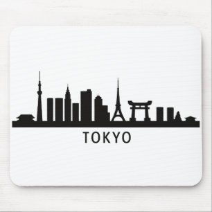 Japan Stadtlandschaft Reise   Tokio Skyline Silhou Mousepad