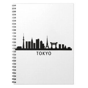 Japan Stadtlandschaft Reise Tokio Skyline Silhou Notizblock