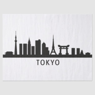 Japan Stadtlandschaft Reise Tokio Skyline Silhou Seidenpapier