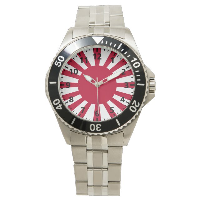 Japan steigende Sonnenflagge Armbanduhr (Vorderseite)