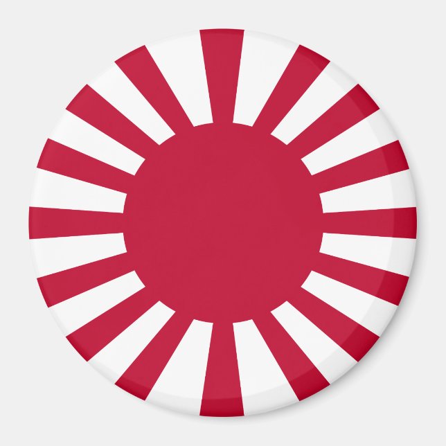 Japan steigende Sonnenflagge Magnet (Vorne)