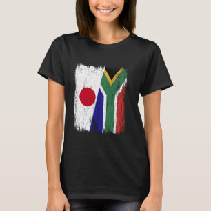 Japan Südafrika Halbfahne Japan Südafrika T-Shirt