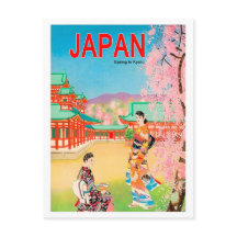 Japan Tempel im Frühling, geishische Mädchen zu Fu