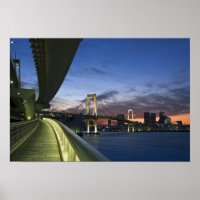 Japan. Tokio. Rainbow Bridge in Tokyo Bay.