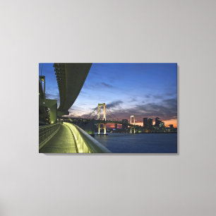 Japan. Tokio. Regenbogenbrücke in der Tokioter Buc Leinwanddruck