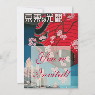 Japan Tokio Vintage Japan Reiseplakat Einladung