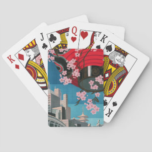 Japan Tokio Vintage Japan Reiseplakat Spielkarten