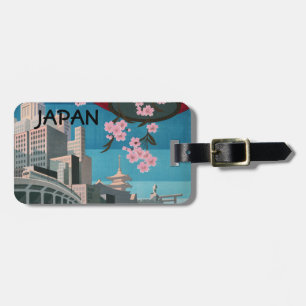 Japan Tokio Vintage Japanisches Reiseplakat Gepäckanhänger