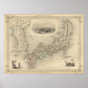 Japan u. Corea Poster