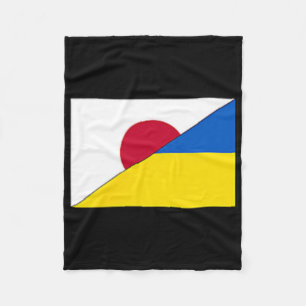 Japan Ukraine-Flagge Japanische Ukrainische Unters Fleecedecke