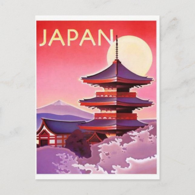 JAPAN Vintage Postkarte (Vorderseite)