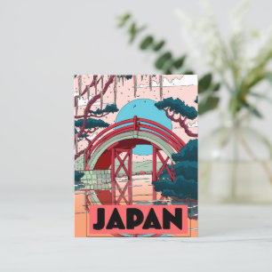 Japan Vintage Reiseplakat Feiertagspostkarte