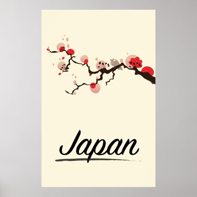 Japan Vintage Reiseplakat. Poster (Vorne)