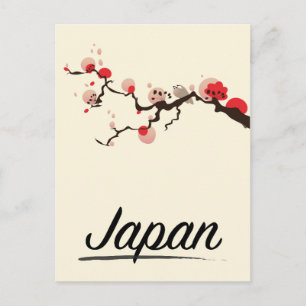 Japan Vintage Reiseplakat. Postkarte