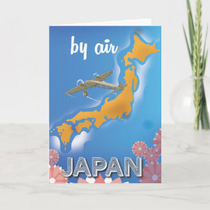 Japan Vintage-Reiseposter Feiertagskarte
